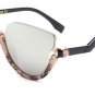 2017 Cat Eye Sunglasses Brand Designer Vintage Half Frame Protection Sun Glasses for Women Sexy Sung