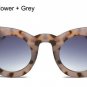 SHAUNA 9 Colors Classic Women Cateye Sunglasses Fashion Ladies Double Colors Frame Gradient/Clear Le