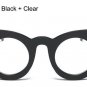 SHAUNA 9 Colors Classic Women Cateye Sunglasses Fashion Ladies Double Colors Frame Gradient/Clear Le