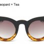 SHAUNA 9 Colors Classic Women Cateye Sunglasses Fashion Ladies Double Colors Frame Gradient/Clear Le