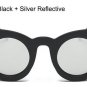 SHAUNA 9 Colors Classic Women Cateye Sunglasses Fashion Ladies Double Colors Frame Gradient/Clear Le