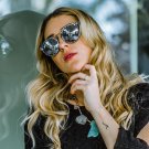 SOJOS Mirror Round Sunglasses Women Brand Designer 2017 Eyewear Color Lens Oval Lunette Sun Glasses 
