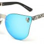 SHAUNA Cool Gothic Sunglasses Crystal Skull Steampunk Sunglasses High Quality Rhinestone Women Men P