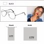 Vintage Metal Frame Eyeglass Clear Lens Sunglasses Women Gold Frame Clear Sun Glasses Retro Transpar