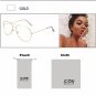 Vintage Metal Frame Eyeglass Clear Lens Sunglasses Women Gold Frame Clear Sun Glasses Retro Transpar