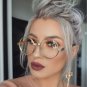 Round Steampunk Clear Lens Sun Glasses For Women Alloy Frame Retro Vintage Sunglasses Mens Brand Des
