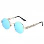 Round Steampunk Clear Lens Sun Glasses For Women Alloy Frame Retro Vintage Sunglasses Mens Brand Des