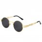 Round Steampunk Clear Lens Sun Glasses For Women Alloy Frame Retro Vintage Sunglasses Mens Brand Des
