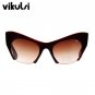 Fashion Brand Designer Cat Eye Sunglasses Women Half Rim Sun Glasses Half Frame Gradient Lens Women 