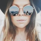 2016 retro round sunglasses women men brand designer sun glasses for women Alloy mirror sunglasses r