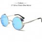 Classic Gothic Steampunk Men Sunglasses Coating Mirrored Sunglasses Round Circle Sun Glasses Retro V