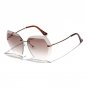 Pop Age High quality Rimless Women Sunglasses Celebrity Vintage Driving Sun glasses Ladies Eyewear O