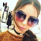 SHAUNA Women Rimless Square Sunglasses Fashion Ladies Pink Gradient Lens Glasses UV400