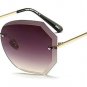 SHAUNA Women Rimless Square Sunglasses Fashion Ladies Pink Gradient Lens Glasses UV400