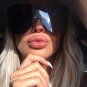 SHAUNA Polarized Oversize Women Rimless Integrated Lens Sunglasses Brand Designer Fashion Men Drivi