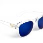 SHAUNA Classic Designer Women Round Sunglass Vintage Men Mirror Sun Glasses