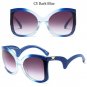 Luxury Brown Brand Designer Women Cat Eye Sunglasses Lady Curved Legs Fashion Retro Sun Glasses For 