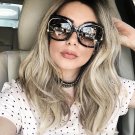 2017 Luxury Brand Designer Sunglasses Women Oversized Big Half Frame UV400 Vintage Sun Glasses Retro