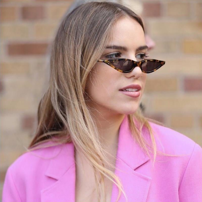 FS YURI YUAN Women Cool Cat Eye Sunglasses Small Size Frame Brand Designer Fashion Lady Sun Glasses