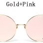 New Famous Brand Designer Cat Eye Sunglasses Women FeMale Korea Metal Frame Ladies  Mirror Oversized