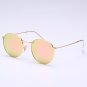 Real Glass lens Steampunk Round Sunglasses rays UV400 Men Women Luxury retro sun glasses gafas femin