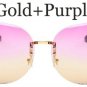 Oversized Clear Sunglasses Women Rimlesss Eyewear Brand Designer Lady Optics Transparent Sun Glasses