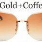 Oversized Clear Sunglasses Women Rimlesss Eyewear Brand Designer Lady Optics Transparent Sun Glasses