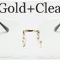Oversized Clear Sunglasses Women Rimlesss Eyewear Brand Designer Lady Optics Transparent Sun Glasses
