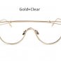 2017 New Oversized Women Flat Top Sunglasses Fashion Korea Steampunk Mirror Sun Glasses Brand Design