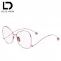 DOLCE VISION 2018 Oval Ladies Sunglasses Fashion Designer Brand Shades Female Oversized Frame Pink M