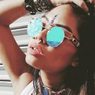 TSHING Vintage Metal Frame Steampunk Sunglasses Women Brand Designer Gothic Round Mirror Sun glasses
