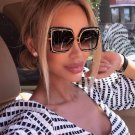 Italy Brand Designer Women Sunglasses 2018 Newest Fashion Black Sunglasses Ladies Square Big Frame A