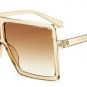 SHAUNA Oversize Flat Top Women Square Sunglasses Brand Designer Fashion Men Gradient Lens Shades