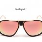 VictoryLip Oversized Men Women Square Sunglasses Brand Designer Mirror Sun Glasses Metal Frame Vinta