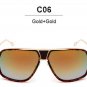 VictoryLip Oversized Men Women Square Sunglasses Brand Designer Mirror Sun Glasses Metal Frame Vinta