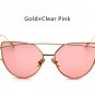 TSHING Fashion New Women Cat Eye Sunglasses Ladies Gradient Ocean Clear Lens Cateye Sun Glasses For