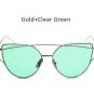 TSHING Fashion New Women Cat Eye Sunglasses Ladies Gradient Ocean Clear Lens Cateye Sun Glasses For
