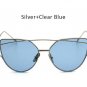 TSHING Fashion New Women Cat Eye Sunglasses Ladies Gradient Ocean Clear Lens Cateye Sun Glasses For