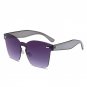 Rimless Cat Eye Sun Glasses For Women 2018 Brand Designer Oversized Clear Sunglasses Retro Vintage L