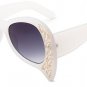 SHAUNA Oversize Women Batmen Sunglasses Fashion Men Bat Sharp Shades UV400