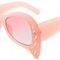 SHAUNA Oversize Women Batmen Sunglasses Fashion Men Bat Sharp Shades UV400