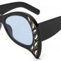 SHAUNA Oversize Women Batmen Sunglasses Fashion Men Bat Sharp Shades UV400
