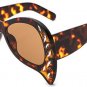 SHAUNA Oversize Women Batmen Sunglasses Fashion Men Bat Sharp Shades UV400