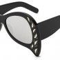 SHAUNA Oversize Women Batmen Sunglasses Fashion Men Bat Sharp Shades UV400