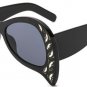 SHAUNA Oversize Women Batmen Sunglasses Fashion Men Bat Sharp Shades UV400