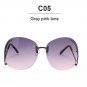 VictoryLip New Oversized Eyeglasses women Sunglasses Transparent Sun Glasses frame Gradient Classic
