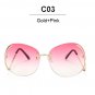 VictoryLip New Oversized Eyeglasses women Sunglasses Transparent Sun Glasses frame Gradient Classic