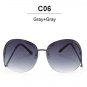 VictoryLip New Oversized Eyeglasses women Sunglasses Transparent Sun Glasses frame Gradient Classic