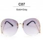 VictoryLip New Oversized Eyeglasses women Sunglasses Transparent Sun Glasses frame Gradient Classic