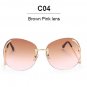 VictoryLip New Oversized Eyeglasses women Sunglasses Transparent Sun Glasses frame Gradient Classic